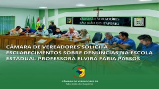 CÂMARA DE VEREADORES SOLICITA ESCLARECIMENTOS SOBRE DENÚNCIAS DE ASSÉDIO NA ESCOLA ESTADUAL PROFESSORA ELVIRA FARIA PASSOS CÂMARA DE VEREADORES SOLICITA ESCLARECIMENTOS SOBRE DENÚNCIAS DE ASSÉDIO NA ESCOLA ESTADUAL PROFESSORA ELVIRA FARIA PASSOS