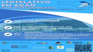 PALESTRAS SOBRE COMUNICAÇÃO POLÍTICA - 04 de Novembro PALESTRAS SOBRE COMUNICAÇÃO POLÍTICA - 04 de Novembro